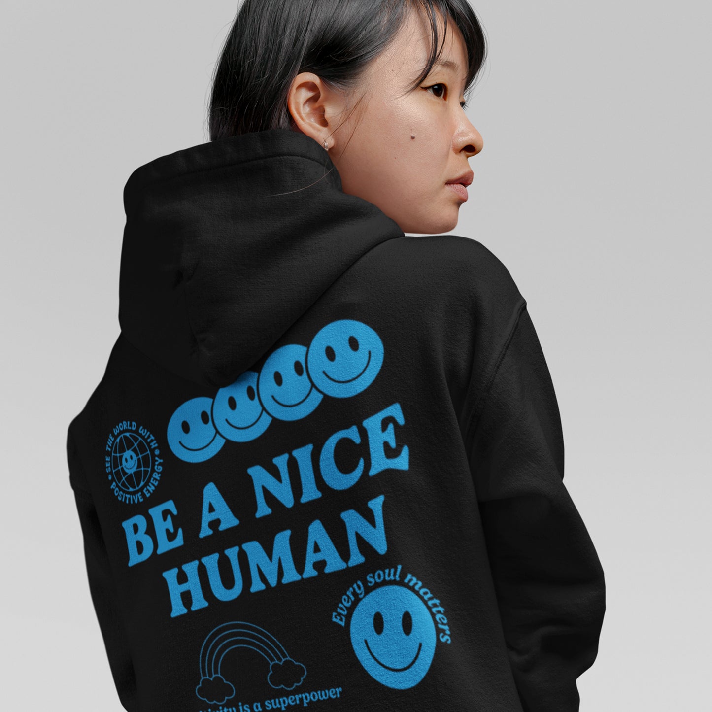 No More Bad Vibes | Be A Nice Human Hoodie